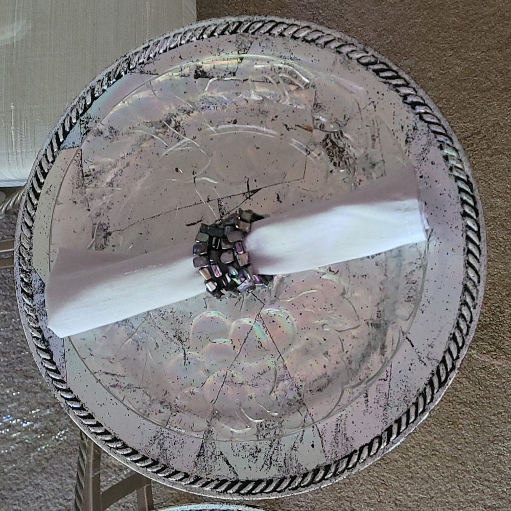 🎉💜Host Pick💜🎉Hand Crafted Foiled Chargers - Picture 2 of 9